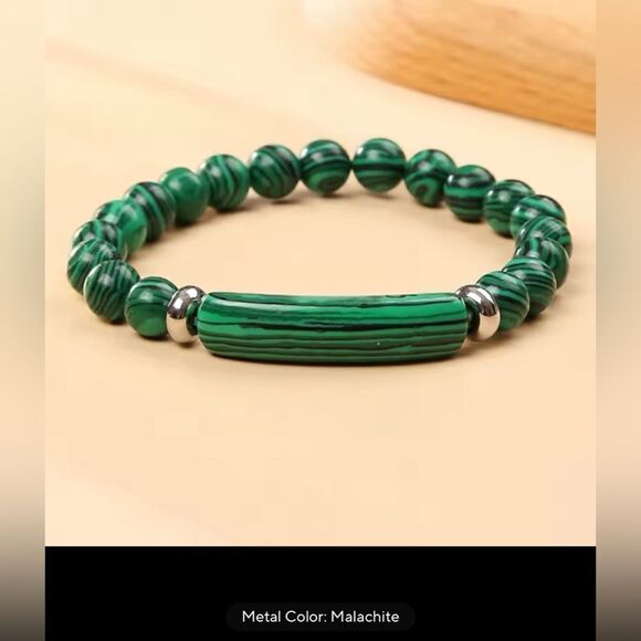 Agate Natural Stone Beads Stretchable Bracelet Beaded unisex - Picture 13 of 15